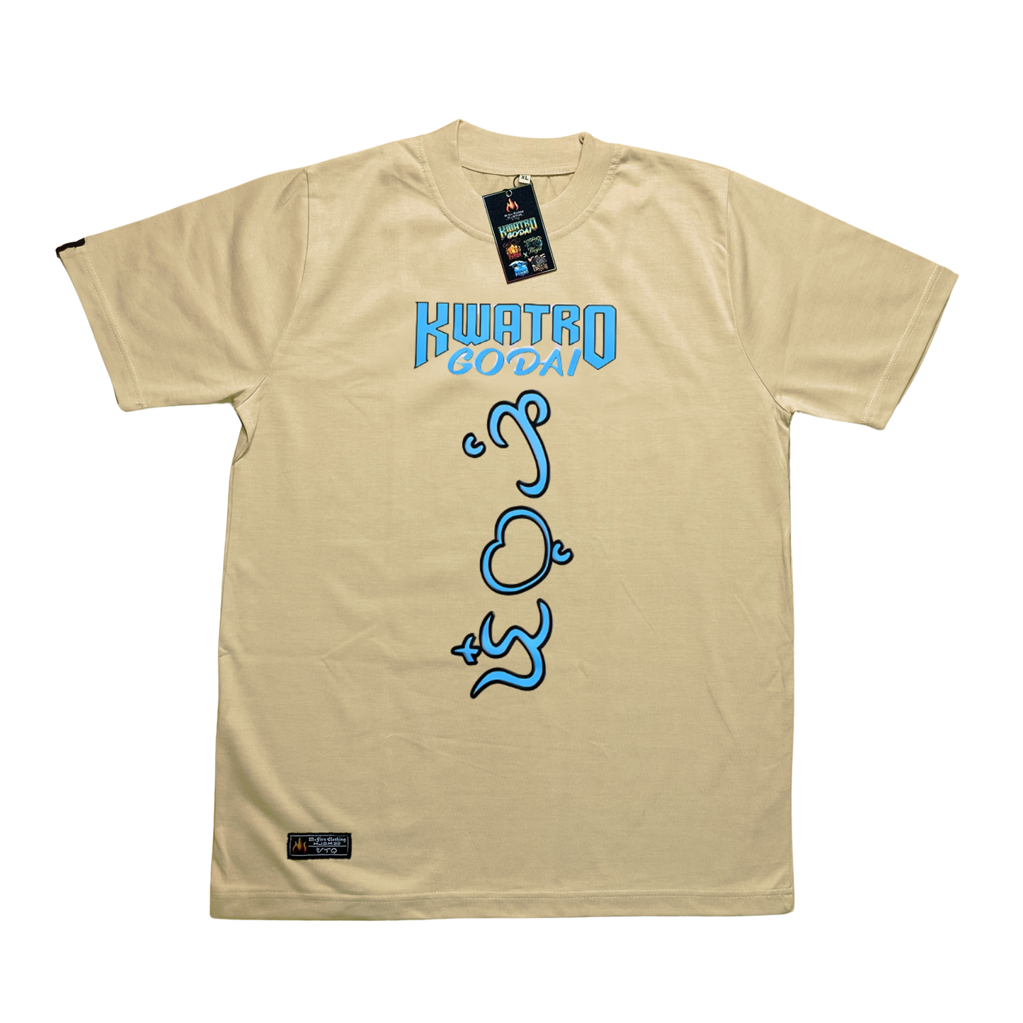 Kwatro Godai Alibata Middle  Mizu Crewneck Shirt Khaki